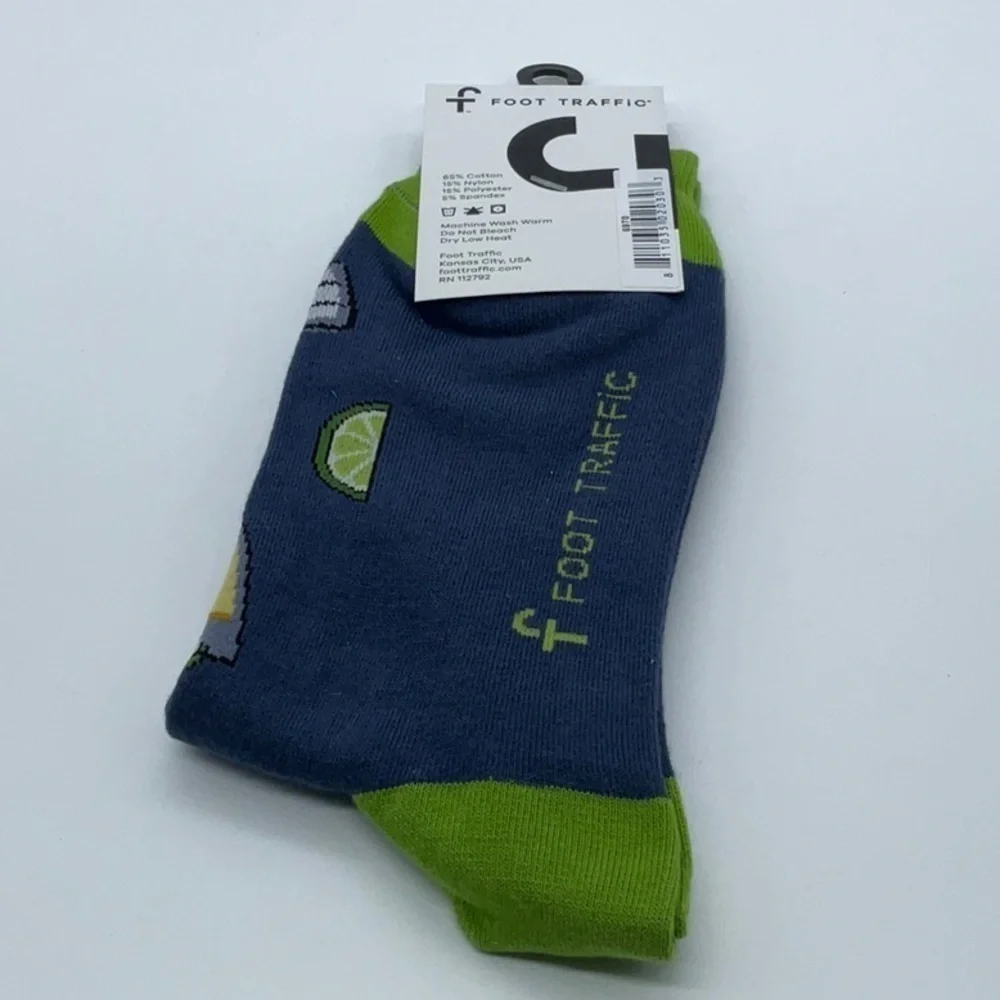 🧦 3/$15🧦 Foot Traffic Tequila Crew Socks in Blue